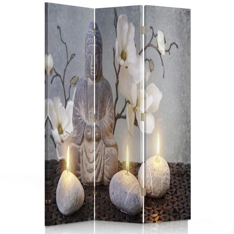 Room divider Double-sided rotatable, Buddha in the candlelight