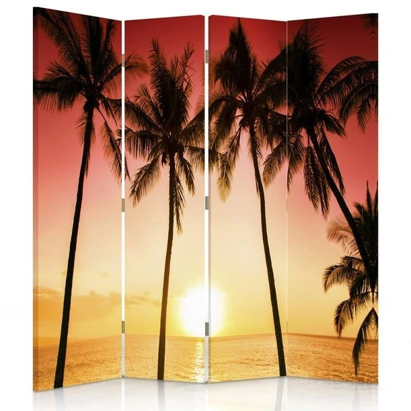Room divider Double-sided, Pink sunset