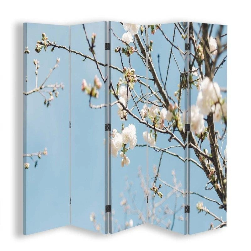 Room divider Double-sided, Flowering flowers on a branch