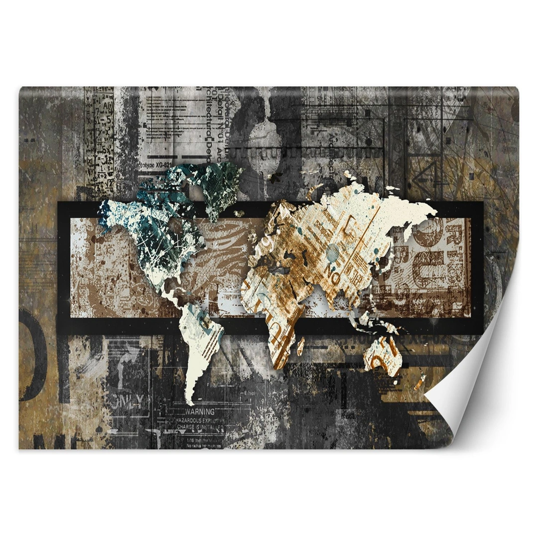 Wallpaper, Vintage style world map