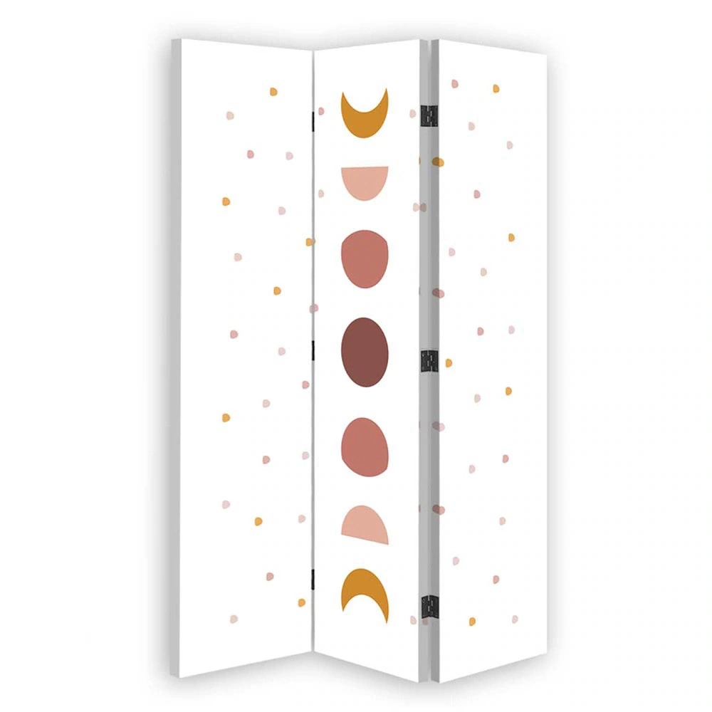 Room divider Double-sided rotatable, From full moon to new moon