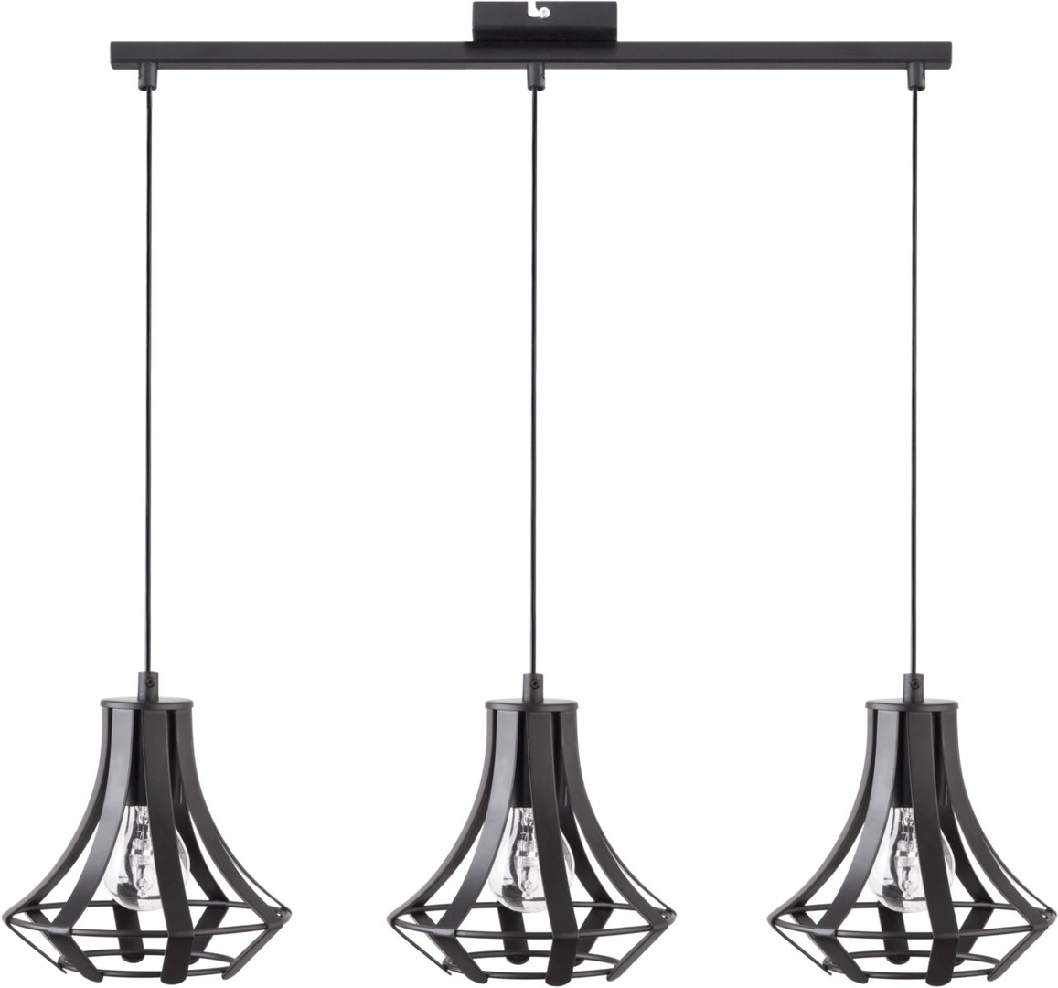 Pola Ceiling Pendant Light Trio Black