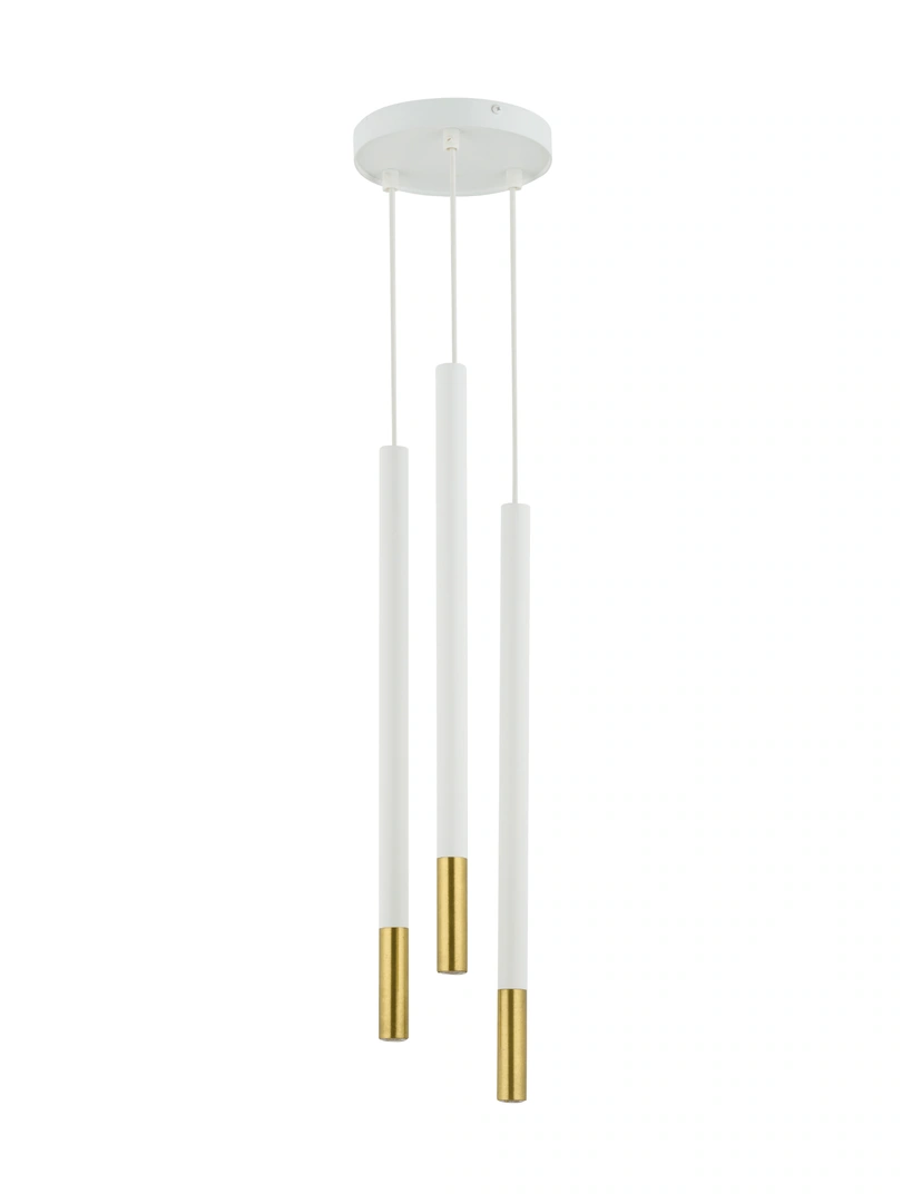 Sopel Pendant Light 3 White with Gold