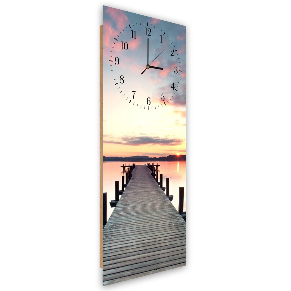 Wall clock, Pier at sunset