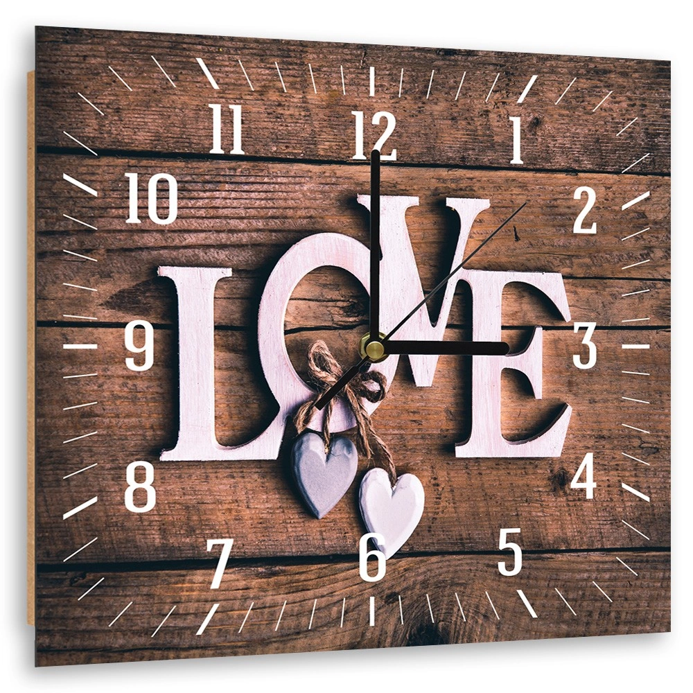 Wall clock, Love on dark boards