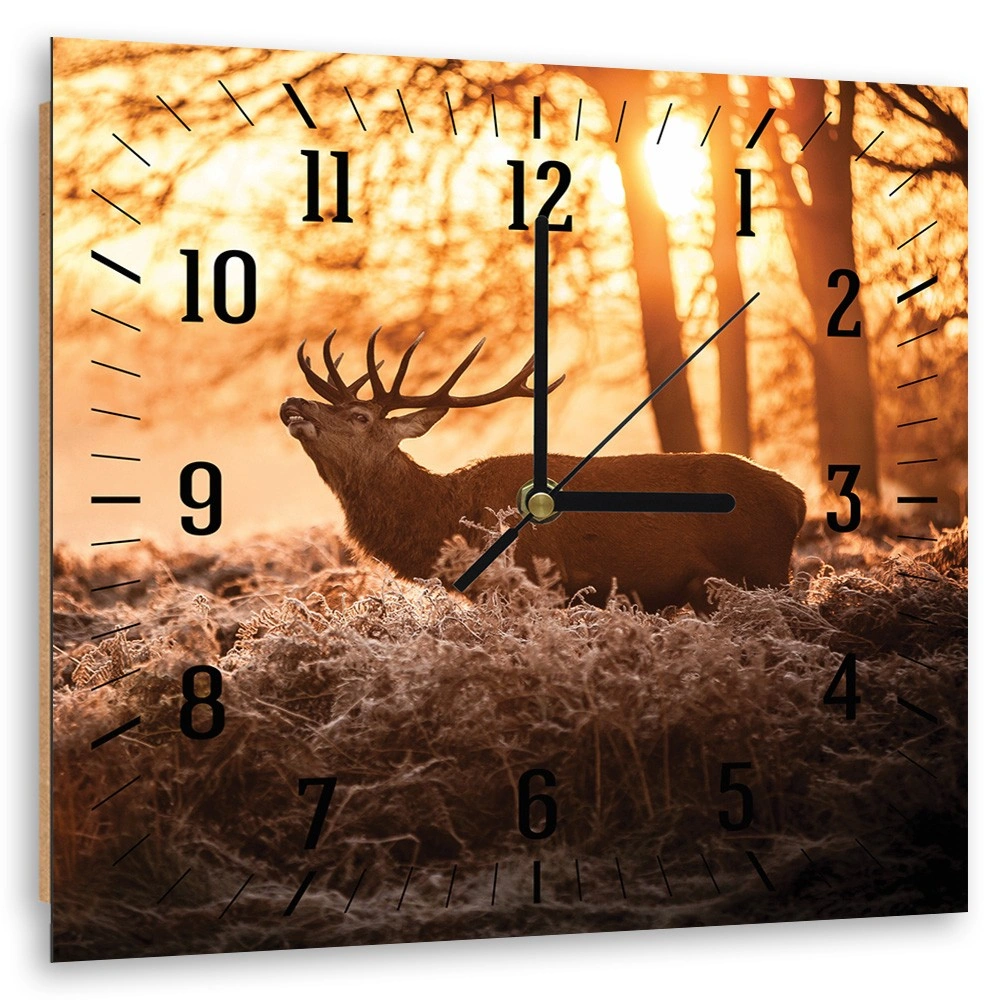 Wall clock, Deer in the sunshine