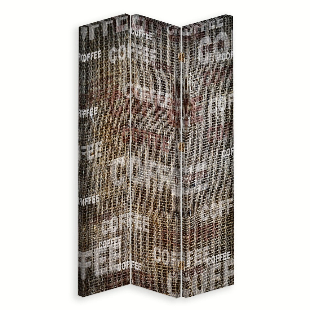 Room divider Double-sided rotatable, Coffee