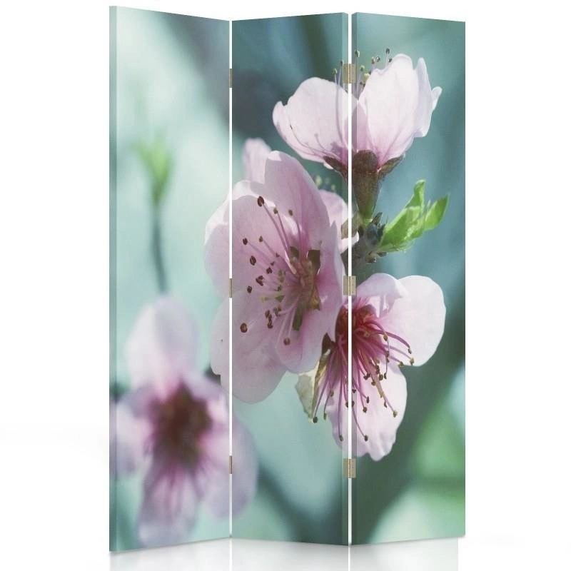 Room divider Double-sided rotatable, Close-up of a cherry blossom