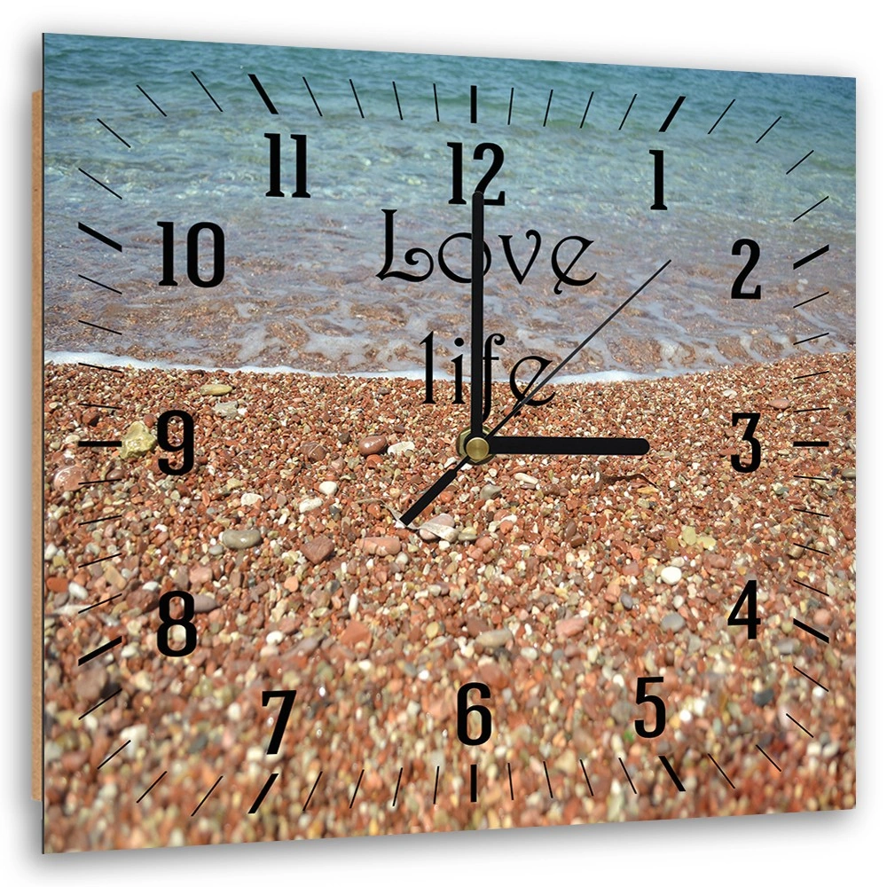 Wall clock, Seashore and Stones