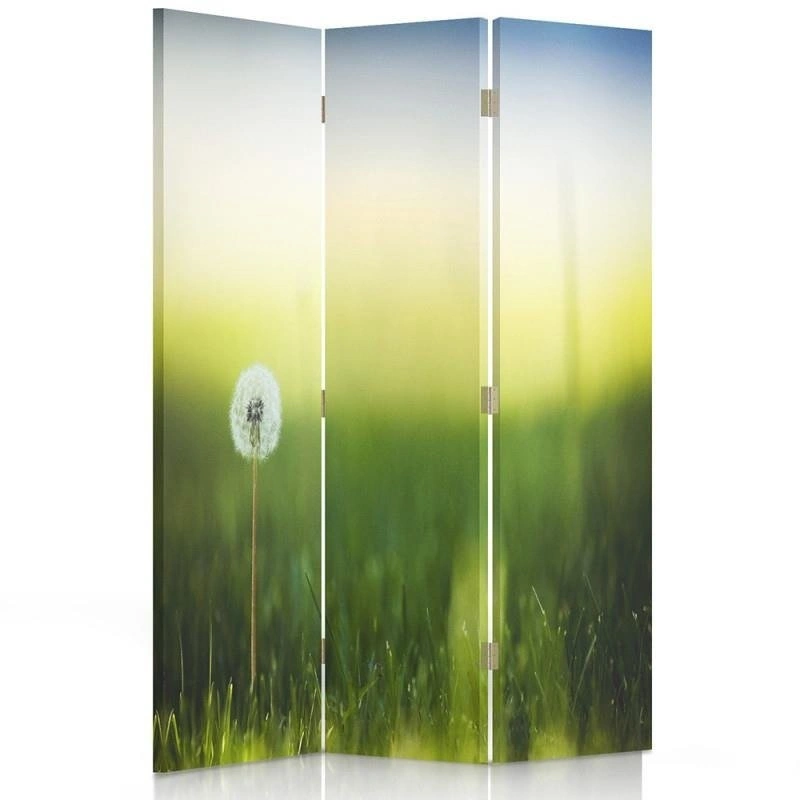 Room divider Double-sided rotatable, Blower in green grass