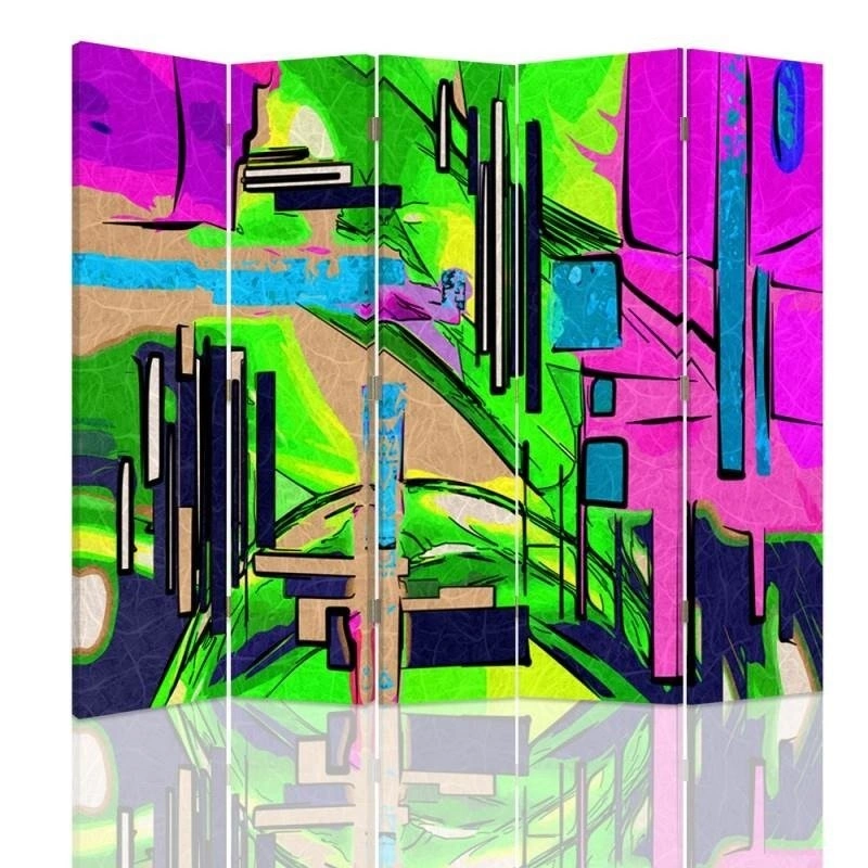 Room divider Double-sided, Abstract Landscape