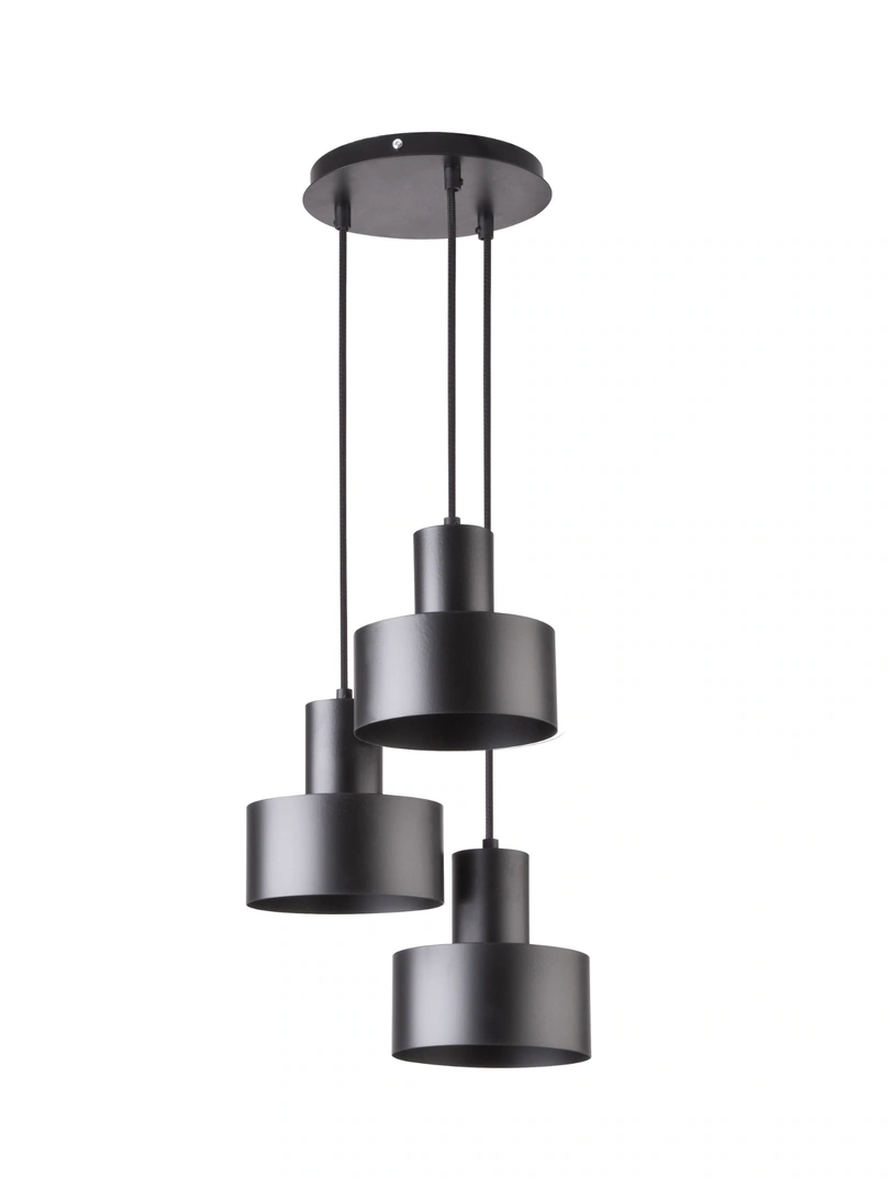 Rif Ceiling Pendant Light Trio Black