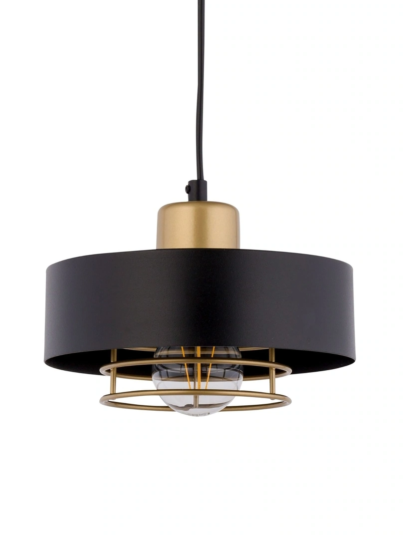 Poker Ceiling Pendant Light Duo Black and Gold