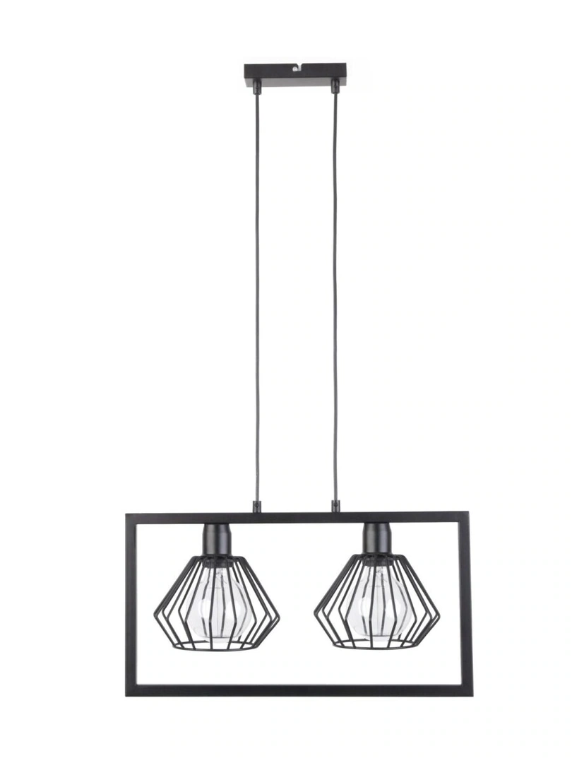 Saga Ceiling Pendant Light Duo Black