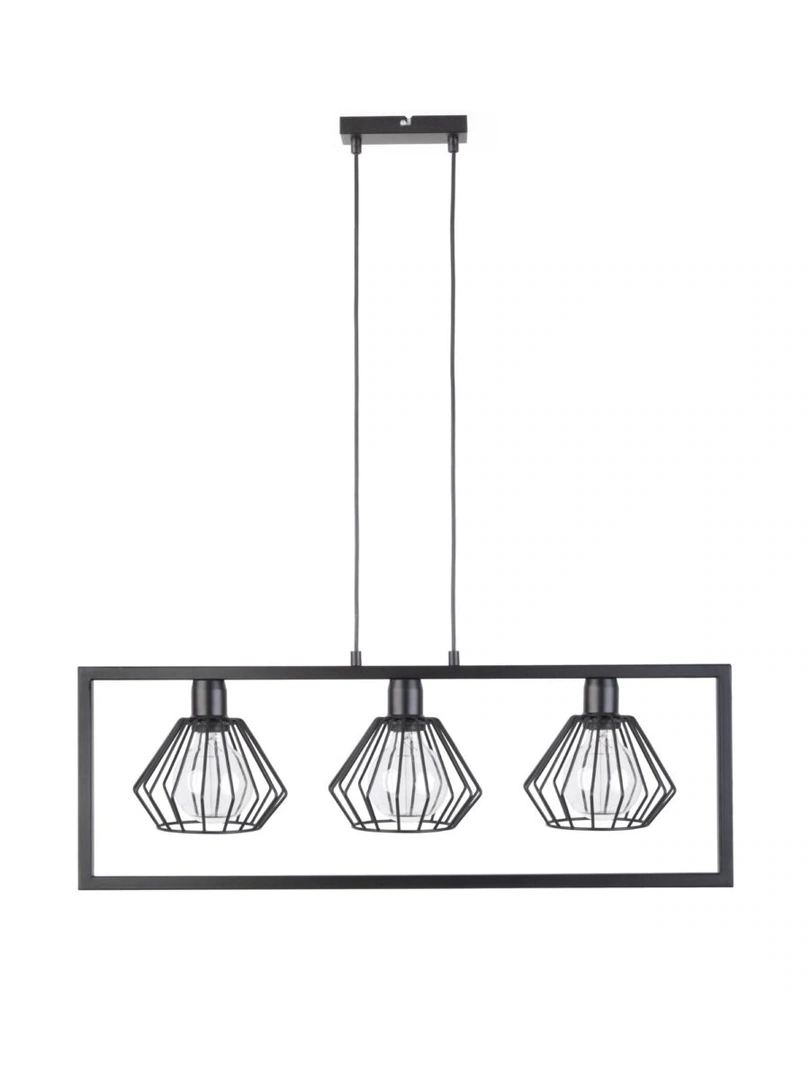 Saga Ceiling Pendant Light Trio Black