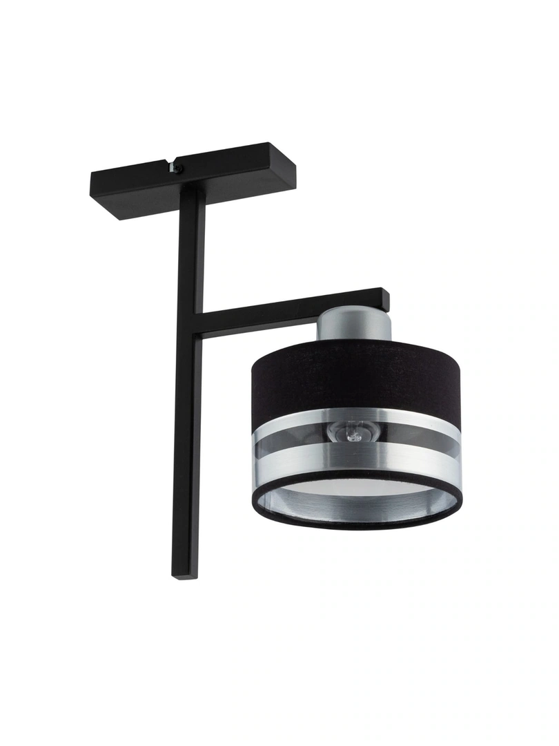 Pro Ceiling Light Single Black and Silver