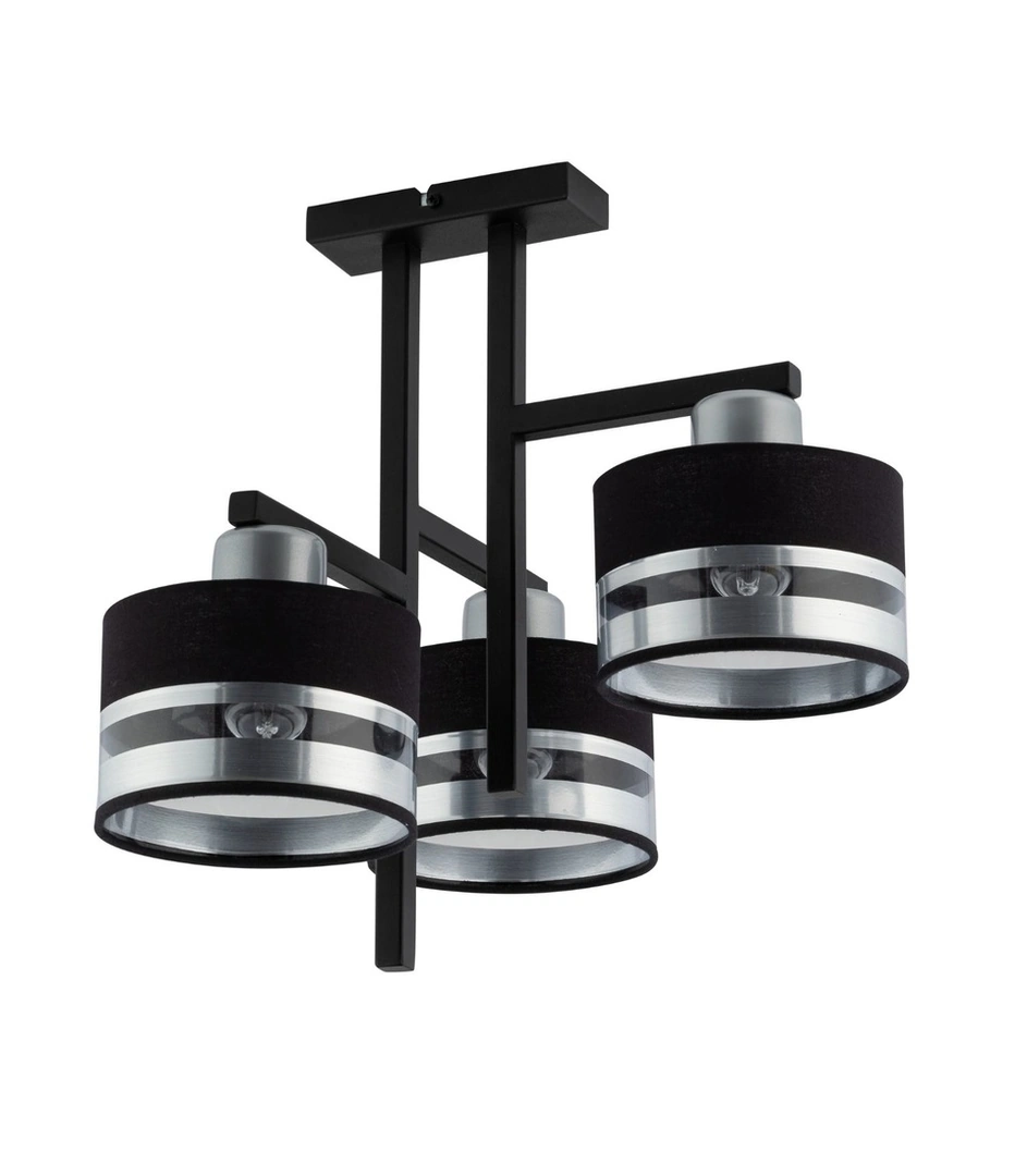 Pro Ceiling Light Trio Black and Silver