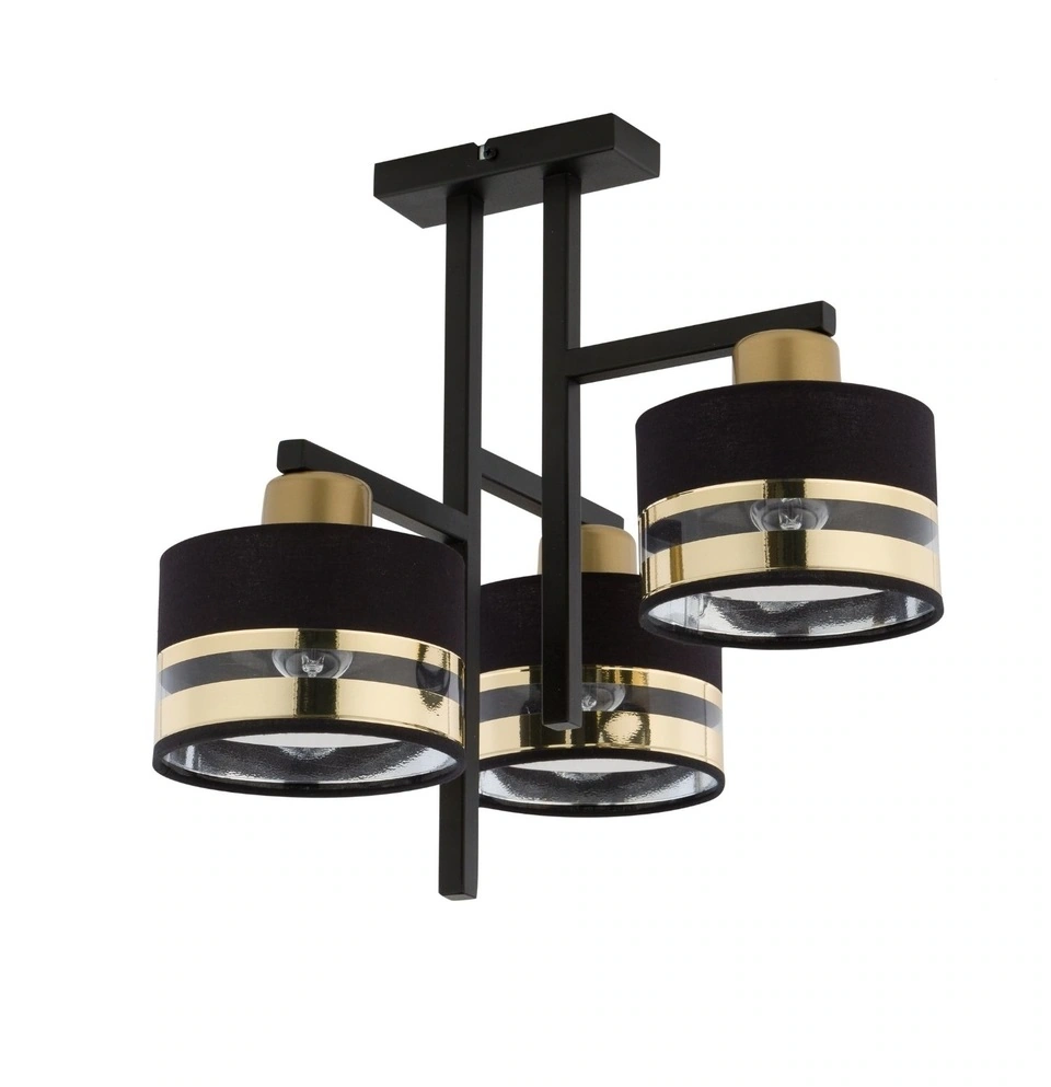 Pro Ceiling Light Trio Black and Gold