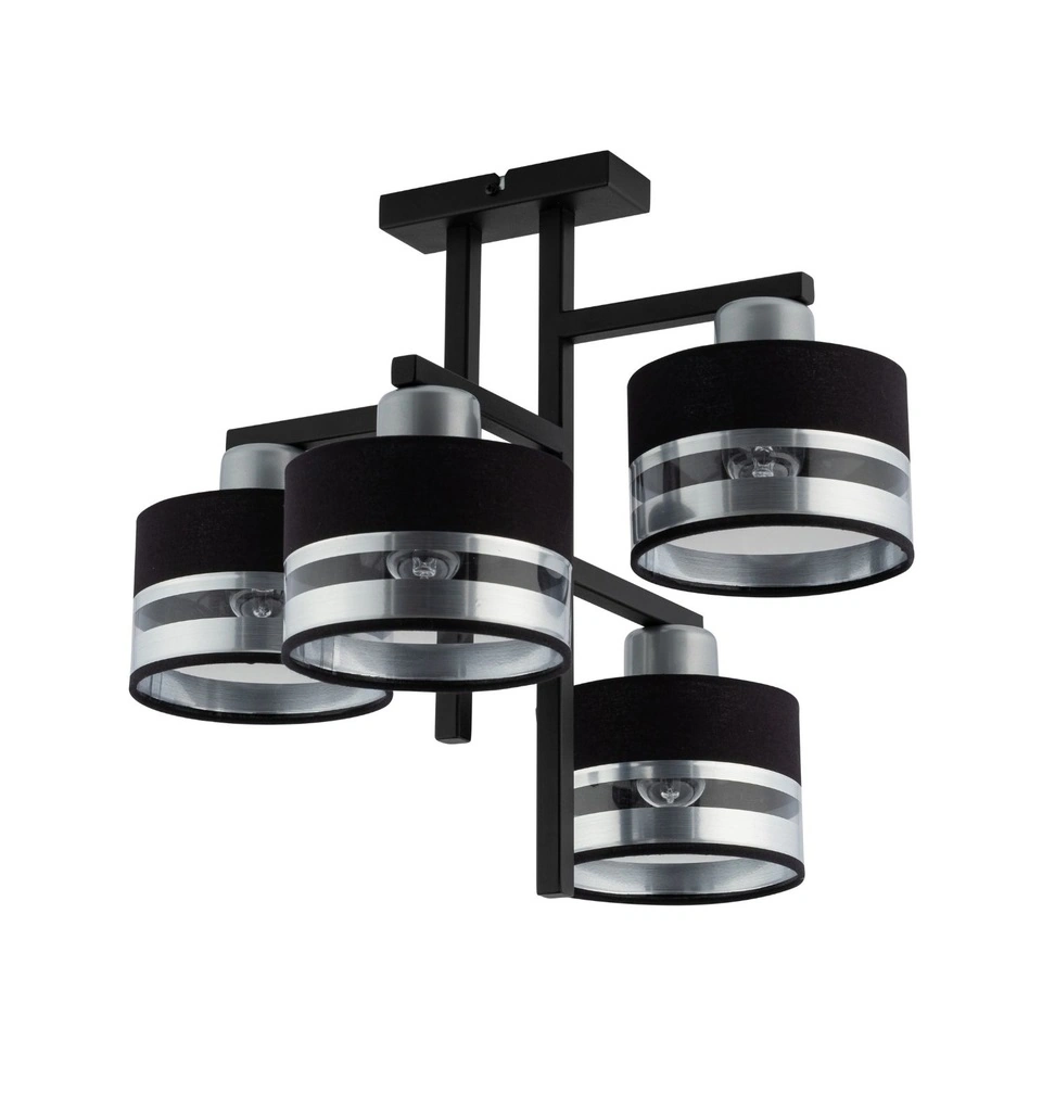 Pro Ceiling Light Quad Black and Silver