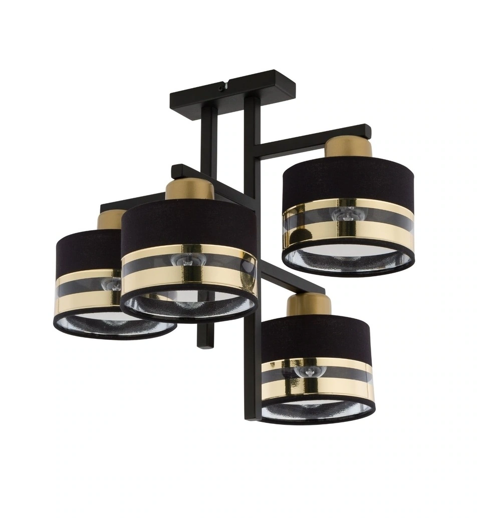 Pro Ceiling Light Quad Black and Gold