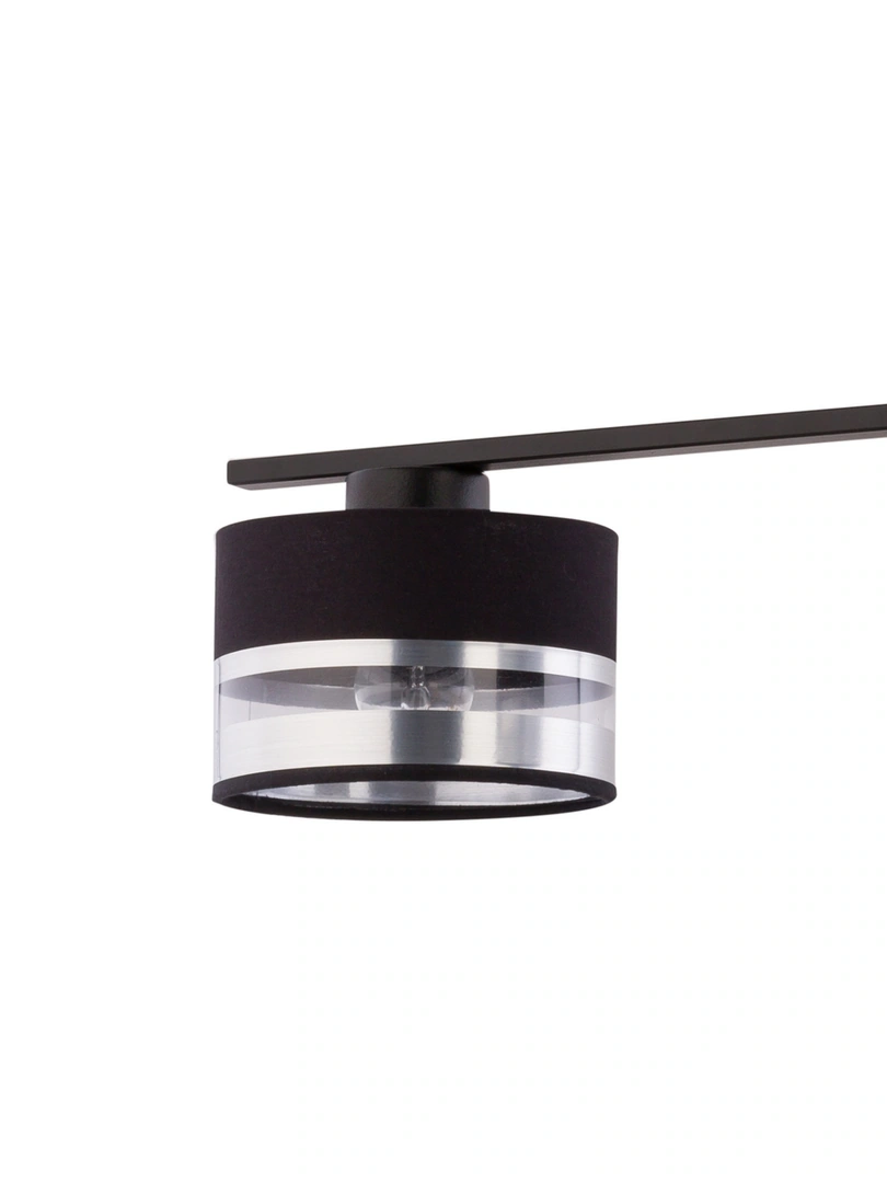 Sofia Ceiling Pendant Light Trio Black and Silver