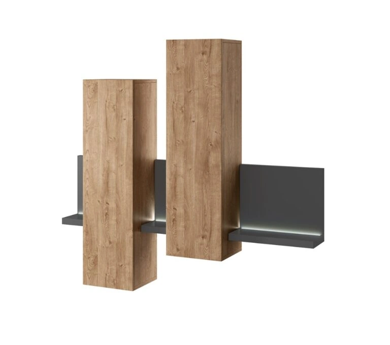 Hanging shelfs BOTA BT04 anthracite / oak ribbec