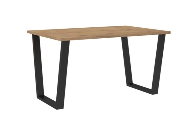 Cezi Table Rectangular Lancelot Oak / Black 138 x 67 cm