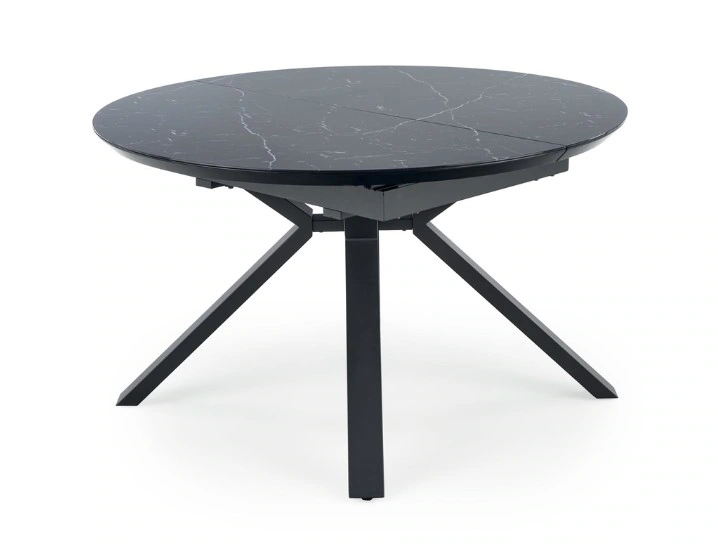 Vertigo Folding Table Round Black Marble / Black ⌀ 130 cm