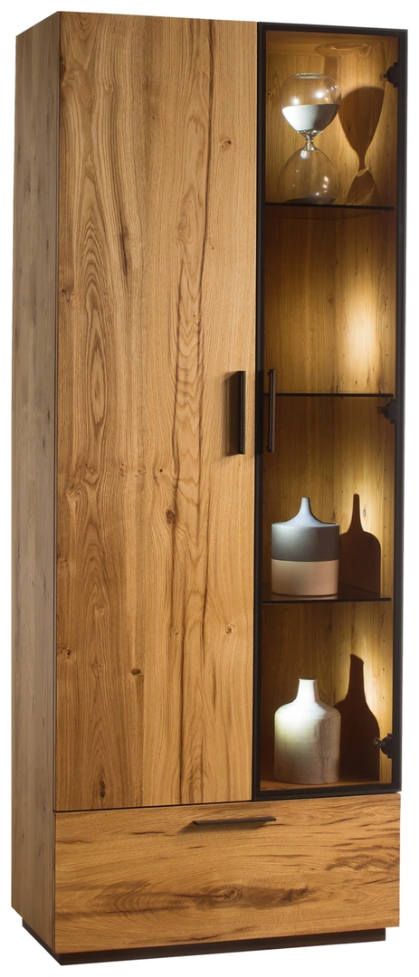 Moreno Display Cabinet Dresser Right Natural Oak