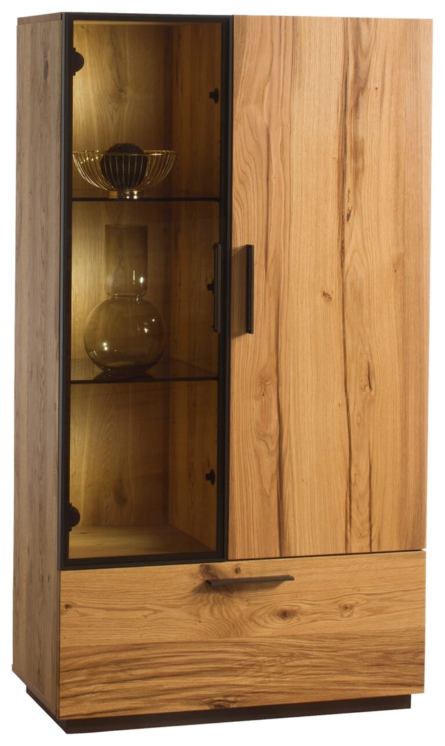 Moreno Display Cabinet Dresser Left Natural Oak