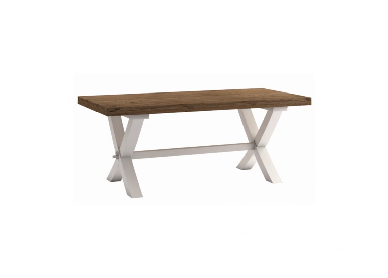 Provance Big Coffee Table Rectangular Natural Wood / White Aged