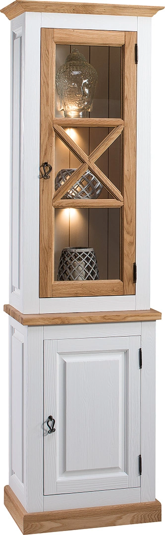 Romantica Display Cabinet Dresser Sideboard 1 Doors Pine White