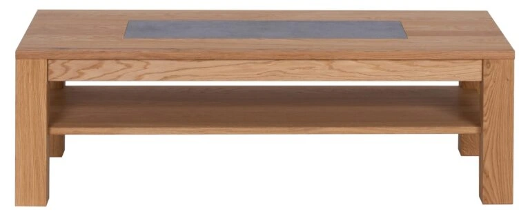 Sangero Coffee Table Rectangular 4 Legs Natural Oak + Cermik