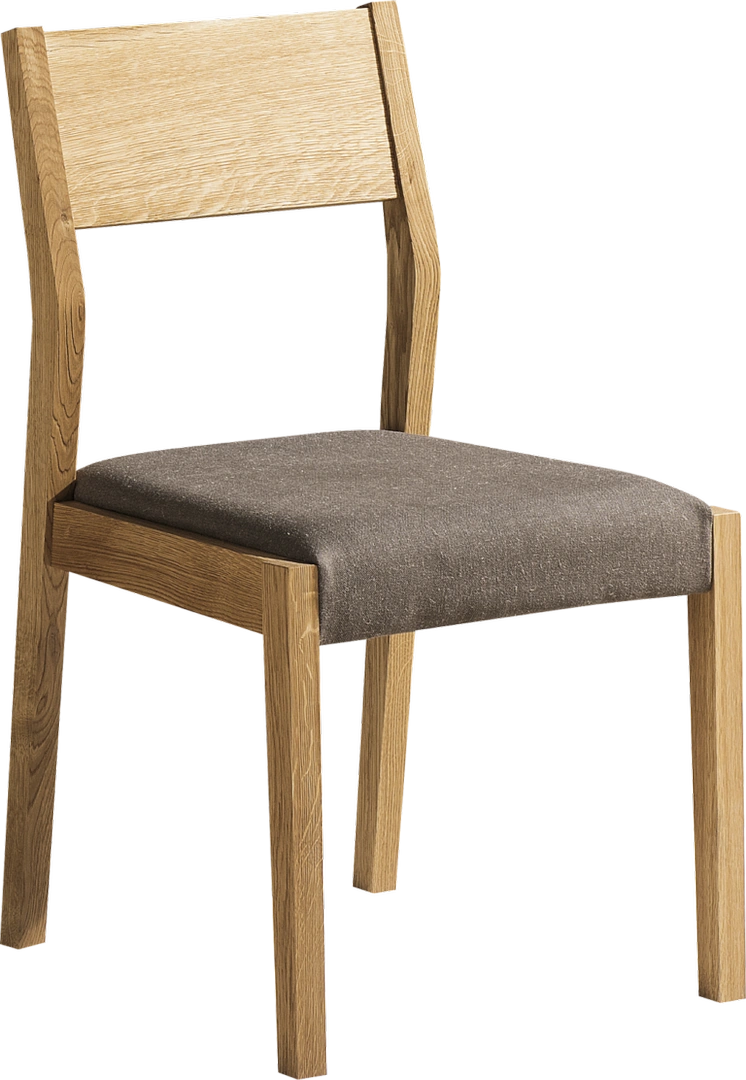 Selen Chair Wood Frame Cushion Seat Oak Brown
