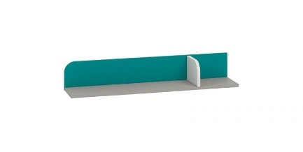 Wall shelf AIQ AQ15 92 gray platinum / white / sea