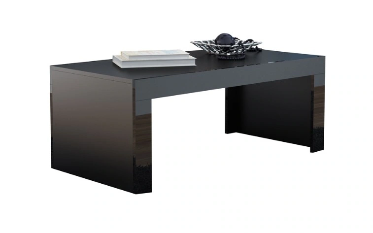 Tess 120 Coffee Table Rectangular Black / Black Shine 120 x 60 cm