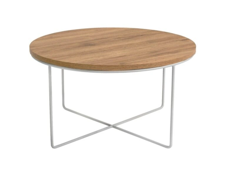 Bari Table Round Golden Oak / White ⌀ 80.5 cm