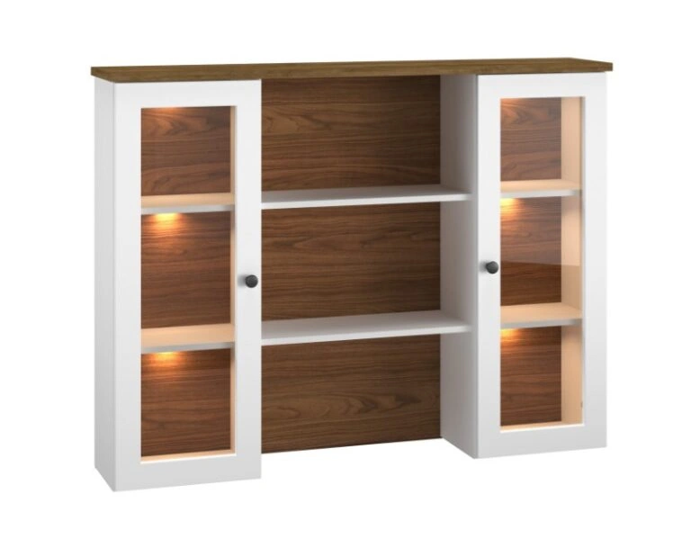 Top unit for a dresser HANNAH HN07 white / oak lefkas