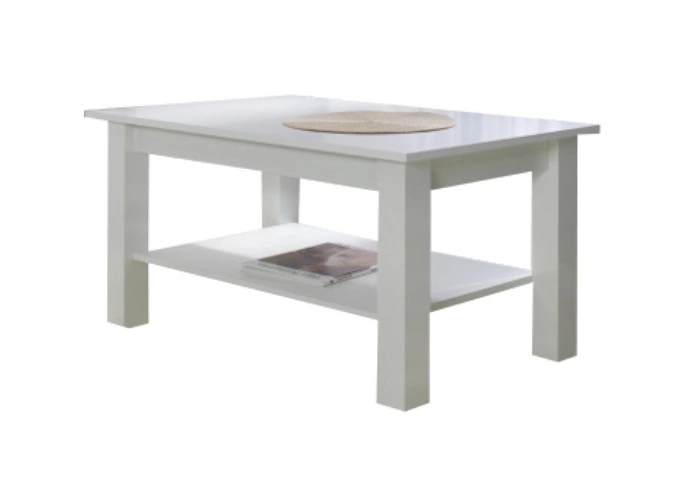 T21 Coffee Table Rectangular White 102 x 62 cm