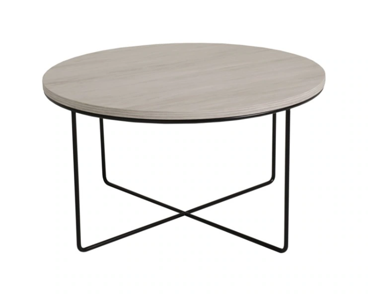 Bari Table Round White Oak / Black ⌀ 80.5 cm