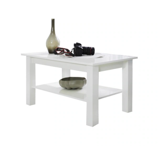 T23 Coffee Table Rectangular White Shine 102 x 62 cm
