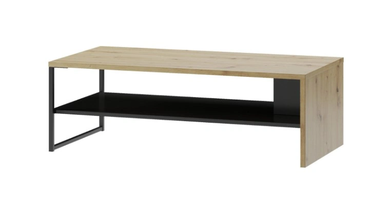 Lucas LC09 Coffee Table Rectangul Artisan Oak / Black Mat 120 x 60 cm