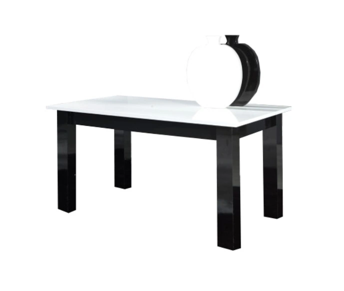T24 Coffee Table Rectangular White Shine / Black Shine 102 x 62 cm