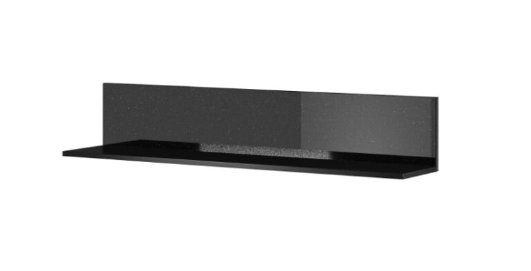 Hanging shelf HELIO HE01 black / black glass