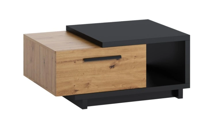 Ines IN 9 Coffee Table Rectangular Black / Artisan Oak 90 x 60 cm