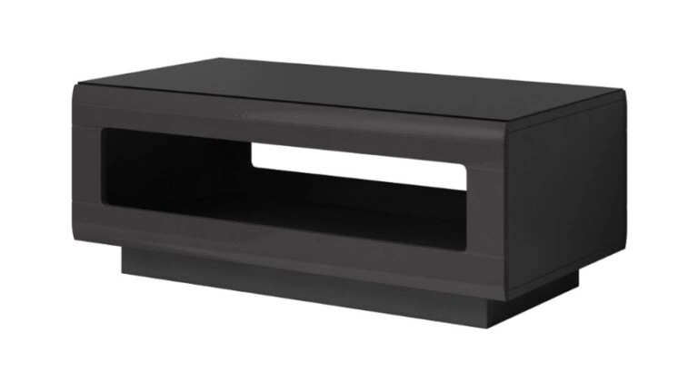 Hektor HR99 Coffee Table Rectangular Black Glass / Shine Anthracite 110 x 60 cm