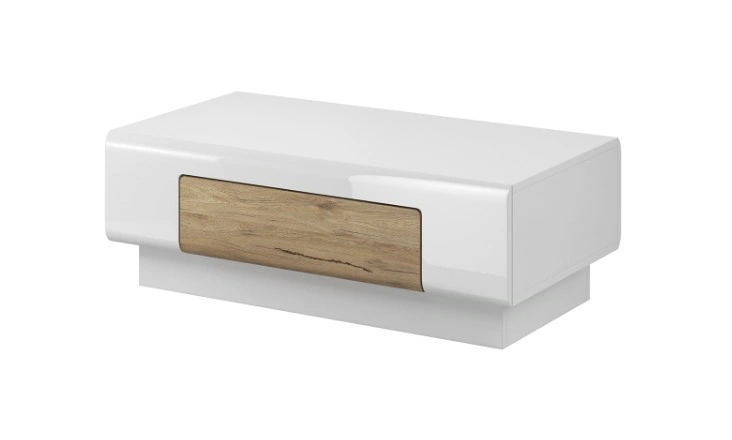 Toledo TL99 Coffee Table Rectangular White Shine / San Remo 110 x 60 cm