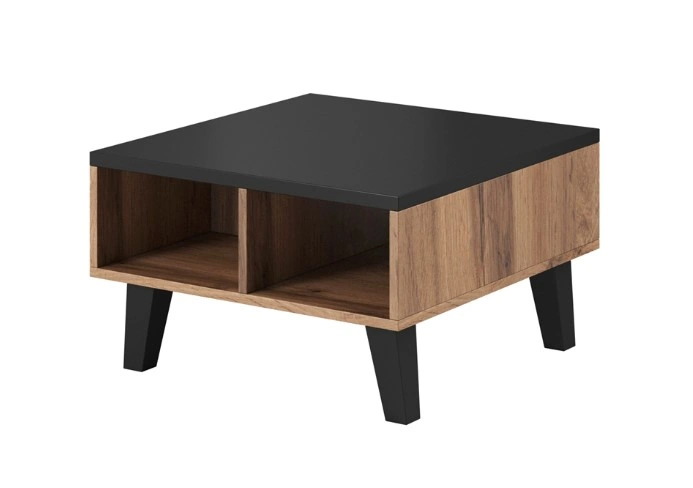 Lotta 60 Coffee Table Square Black / Wotan Oak 60 x 60 cm