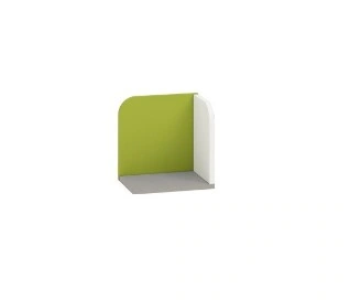 Wall shelf AIQ AQ16 27 gray platinum / white / green