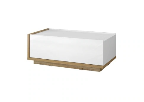 Lars LS99 Coffee Table Rectangular White Shine / Flagstaff Oak 110 x 60 cm